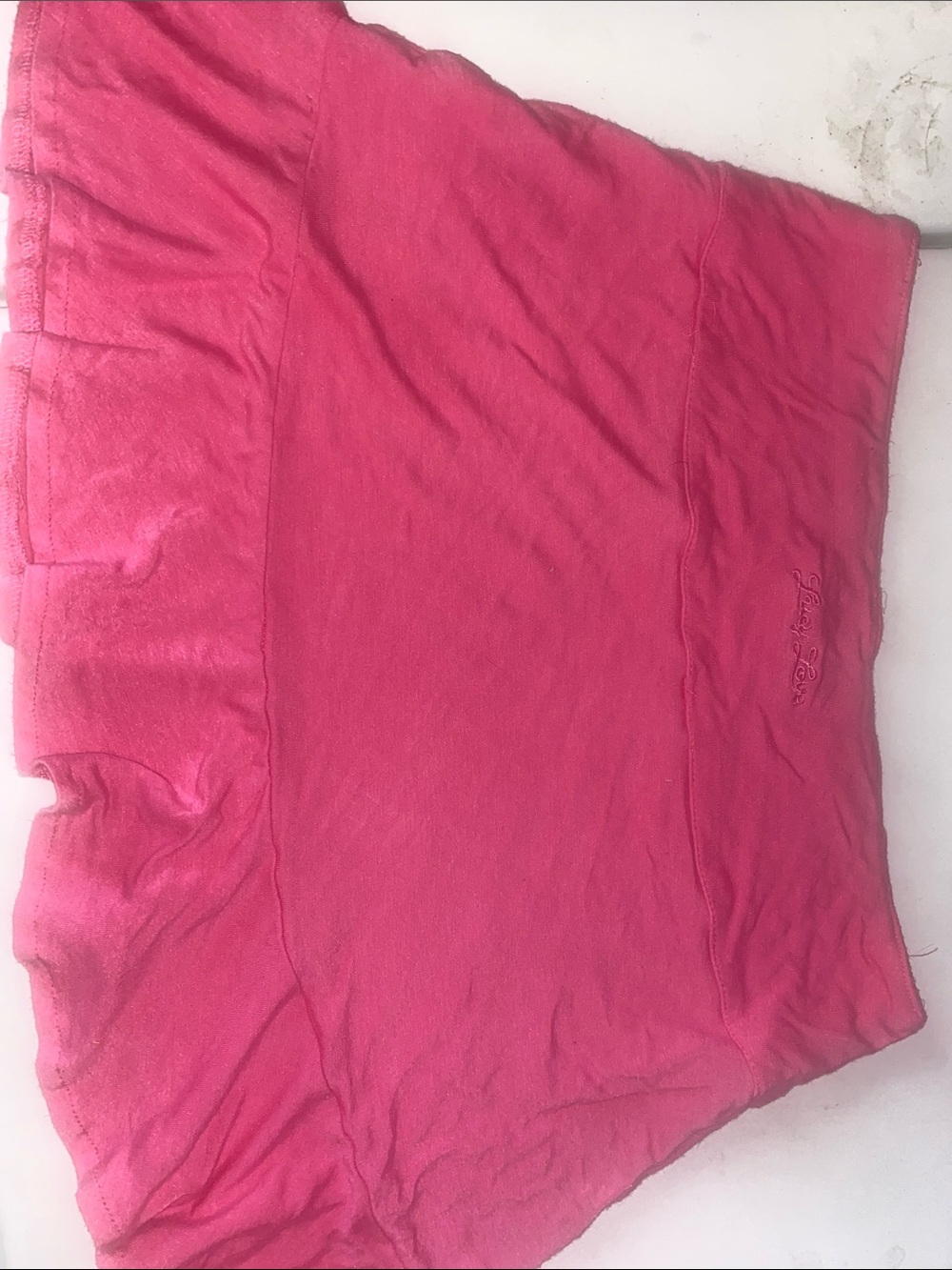 Lucy Love Hot Pink Ruffle Hem Mini Skirt
